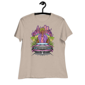 Women's Relaxed T-Shirt- Car art print