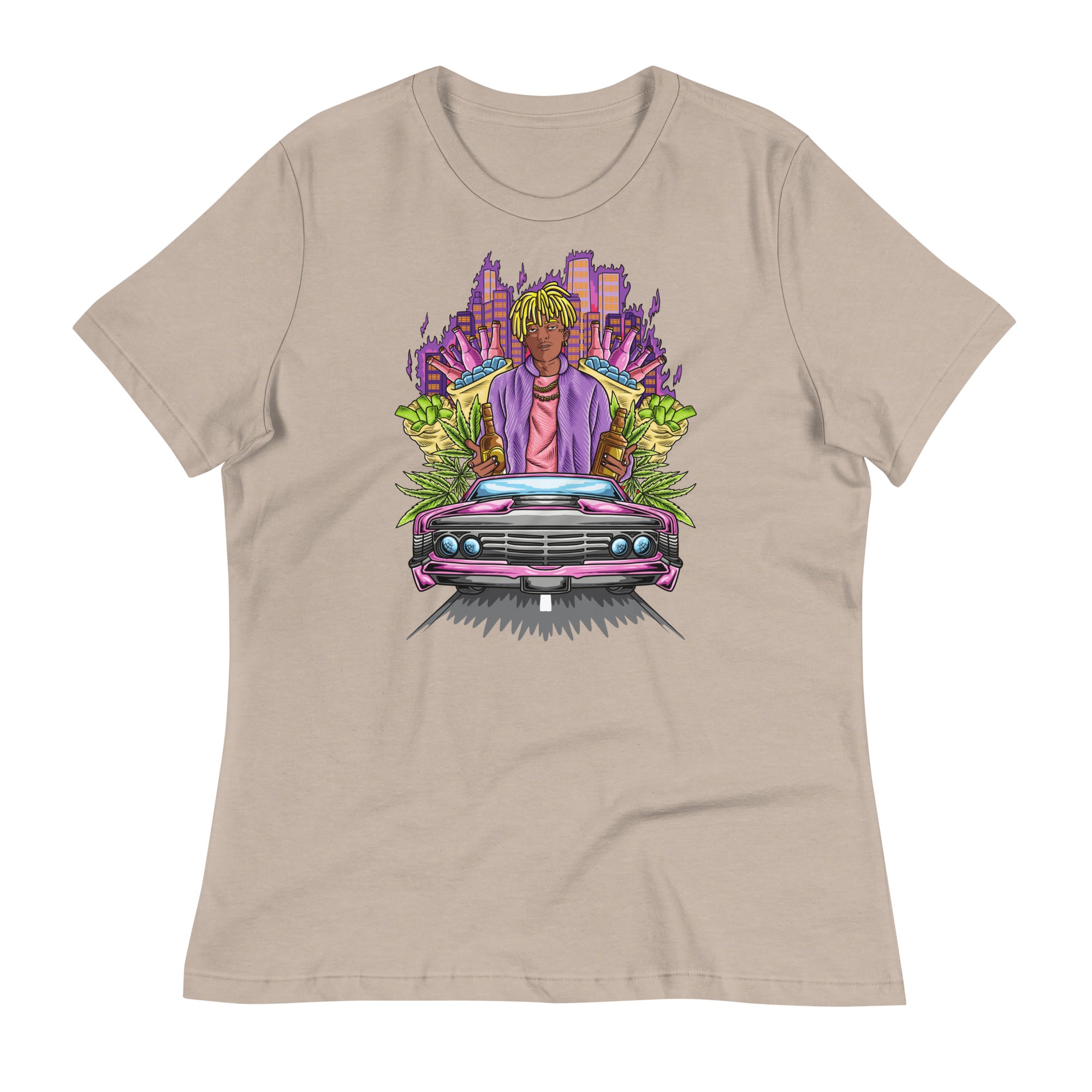 Women's Relaxed T-Shirt- Car art print