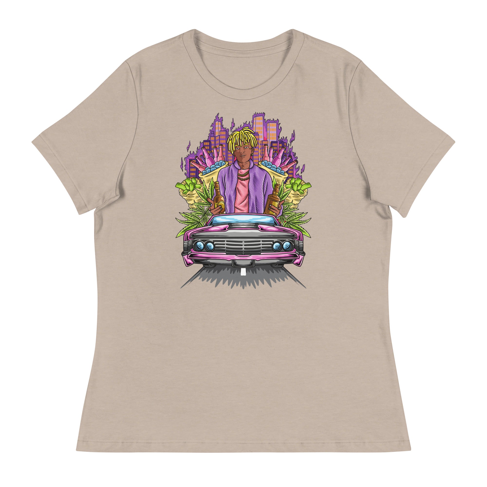 Women's Relaxed T-Shirt- Car art print