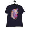 Women's Relaxed T-Shirt- Florish Fish Print