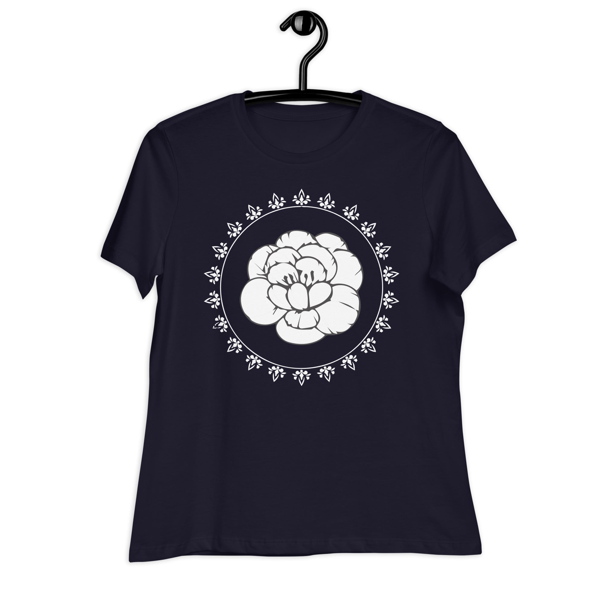 Women's Relaxed T-Shirt- Flower Print