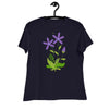 Women's Relaxed T-Shirt- Flower Print