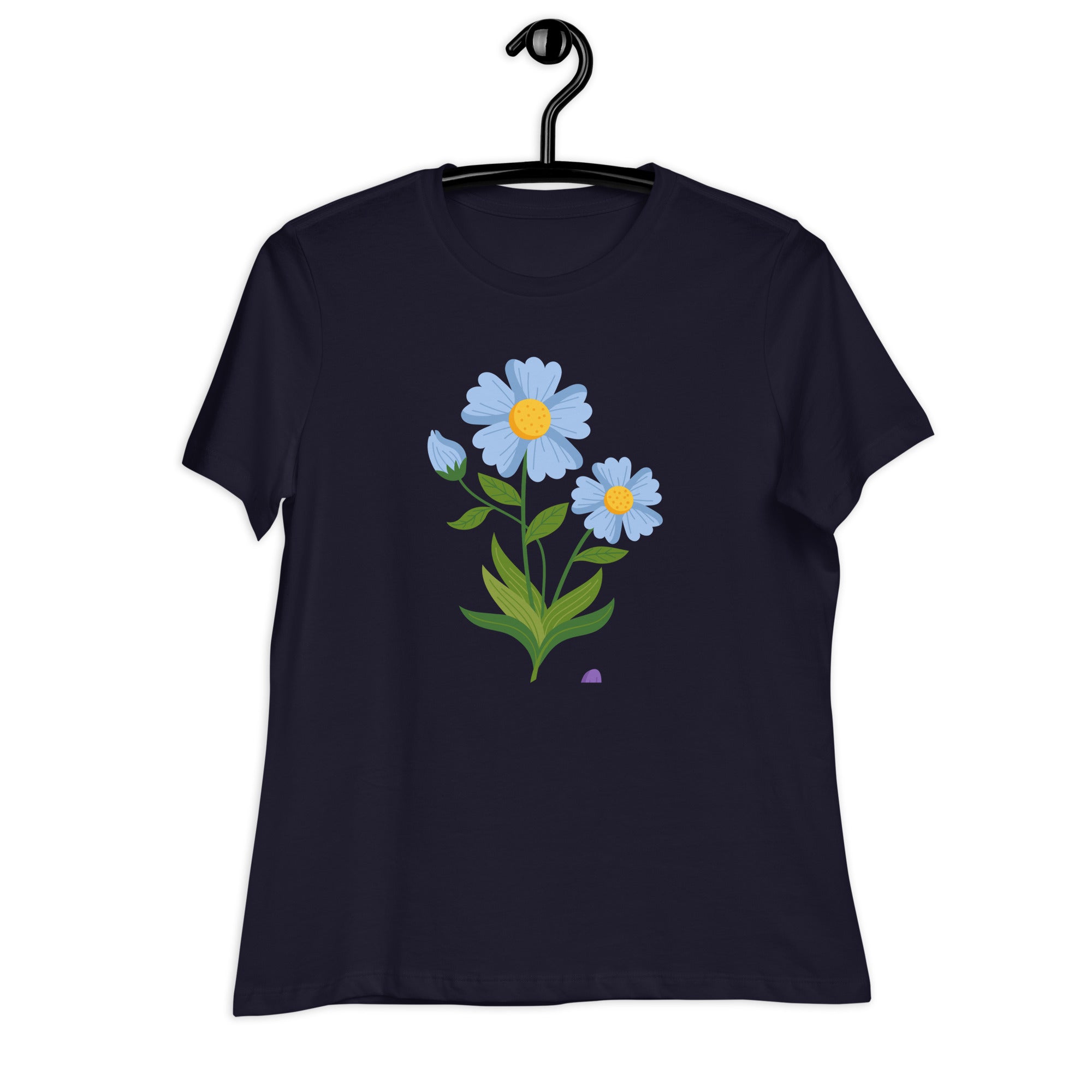 Women's Relaxed T-Shirt- Flower Print