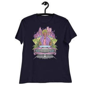 Women's Relaxed T-Shirt- Car art print