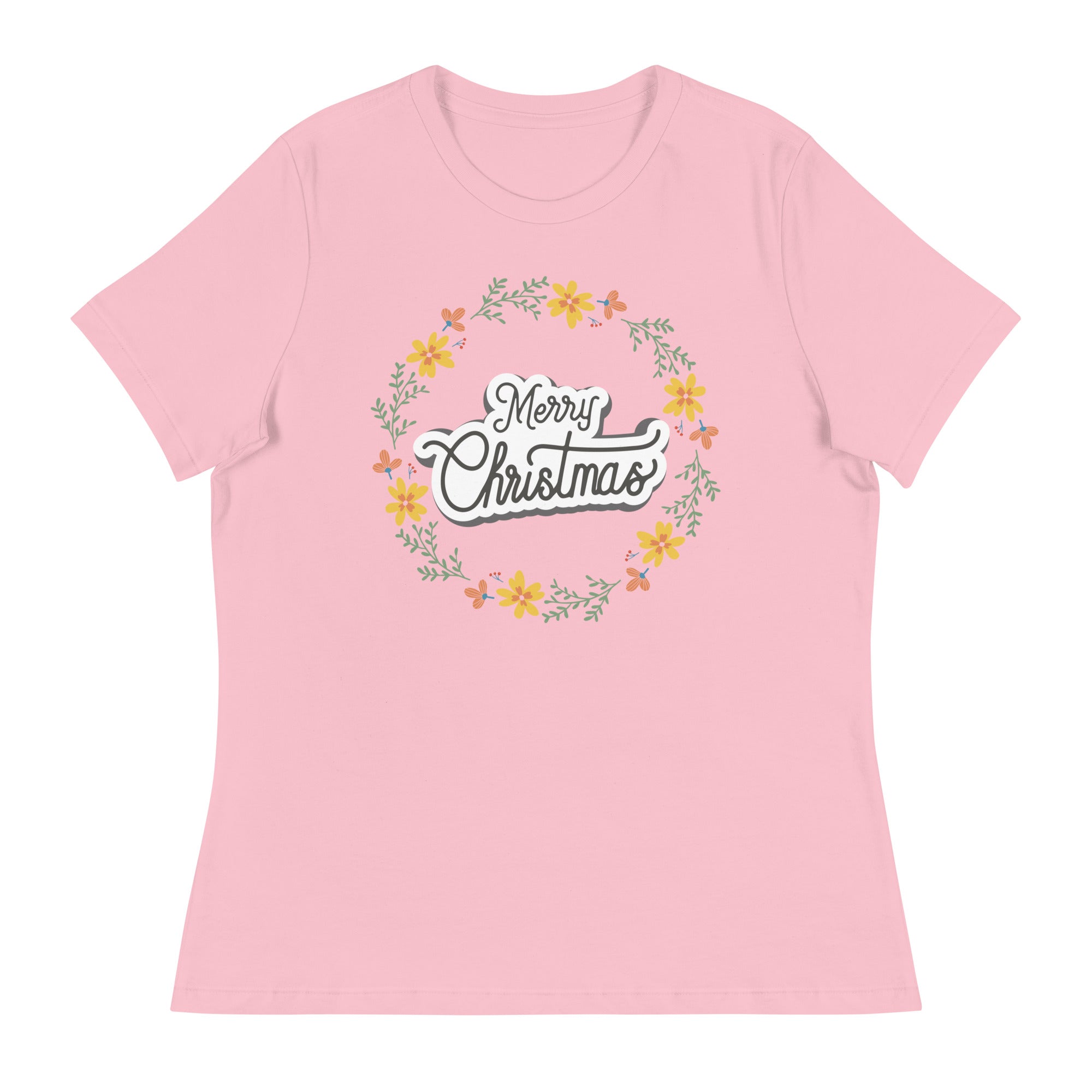 Women's Relaxed T-Shirt- Christmas Wishing Print