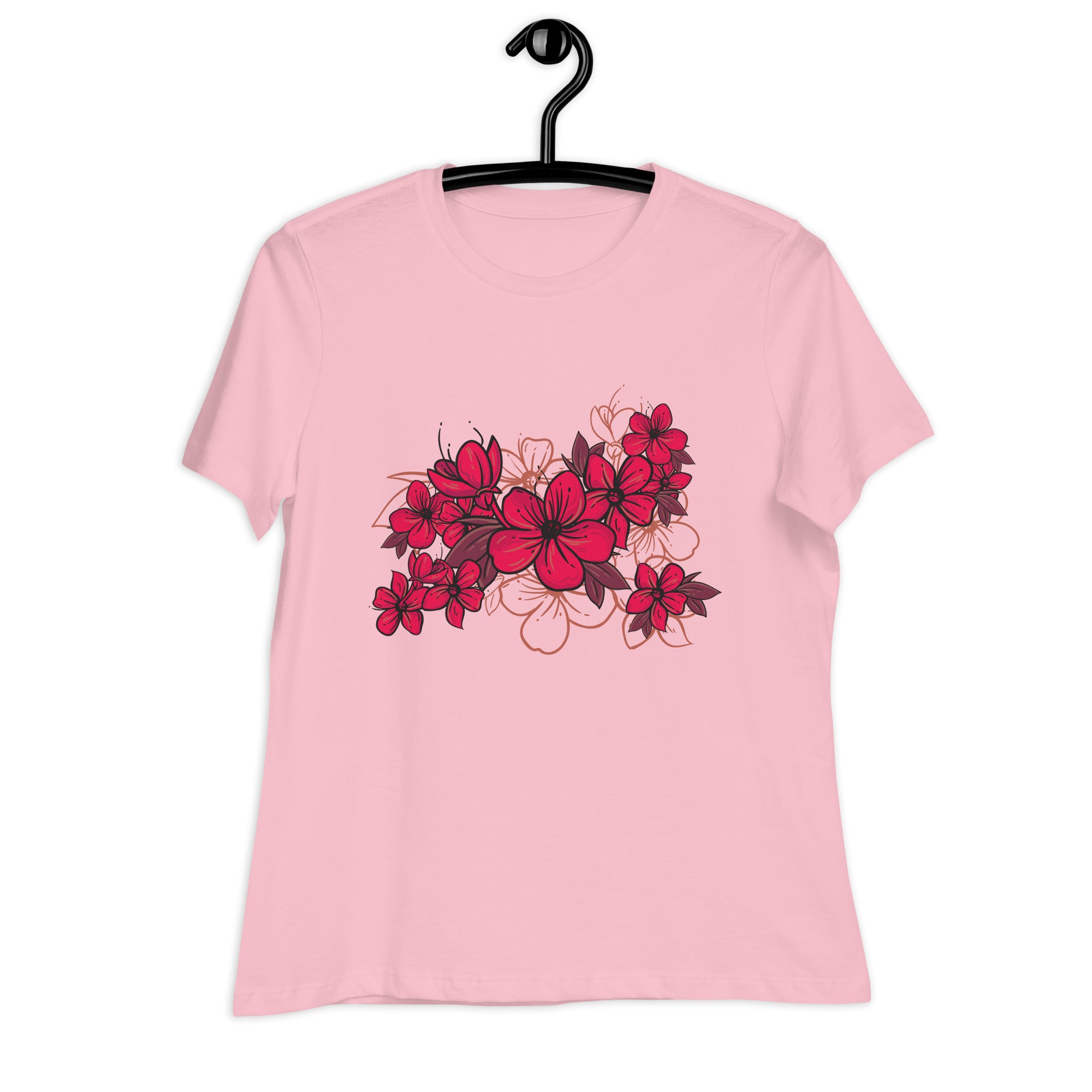 Women's Relaxed T-Shirt- Flower Print