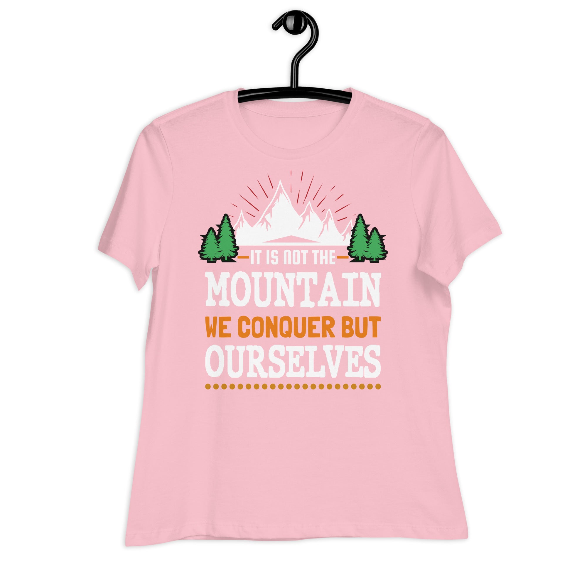 Women's Relaxed T-Shirt- Mountain Climber Print