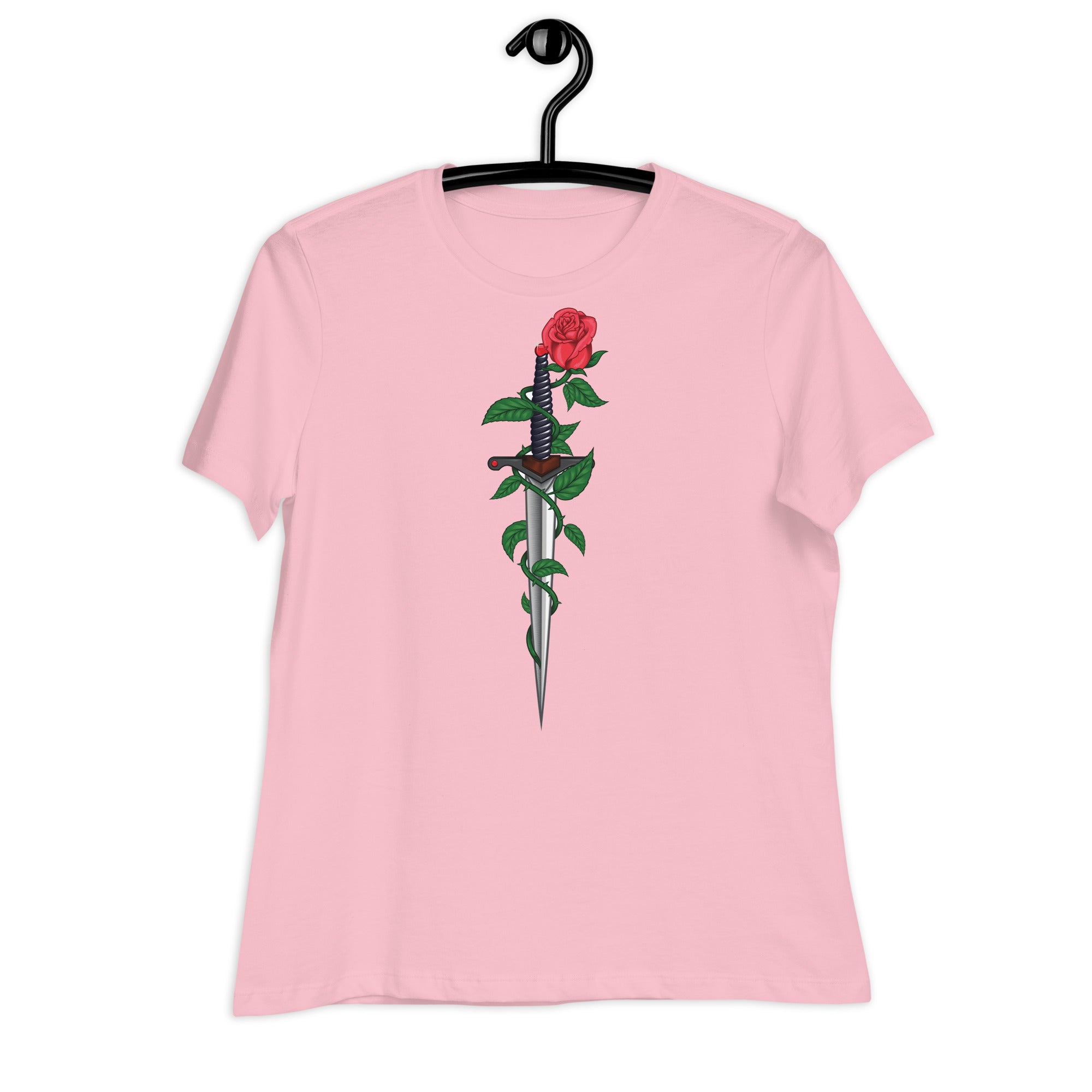 Women's Relaxed T-Shirt- Flower Print