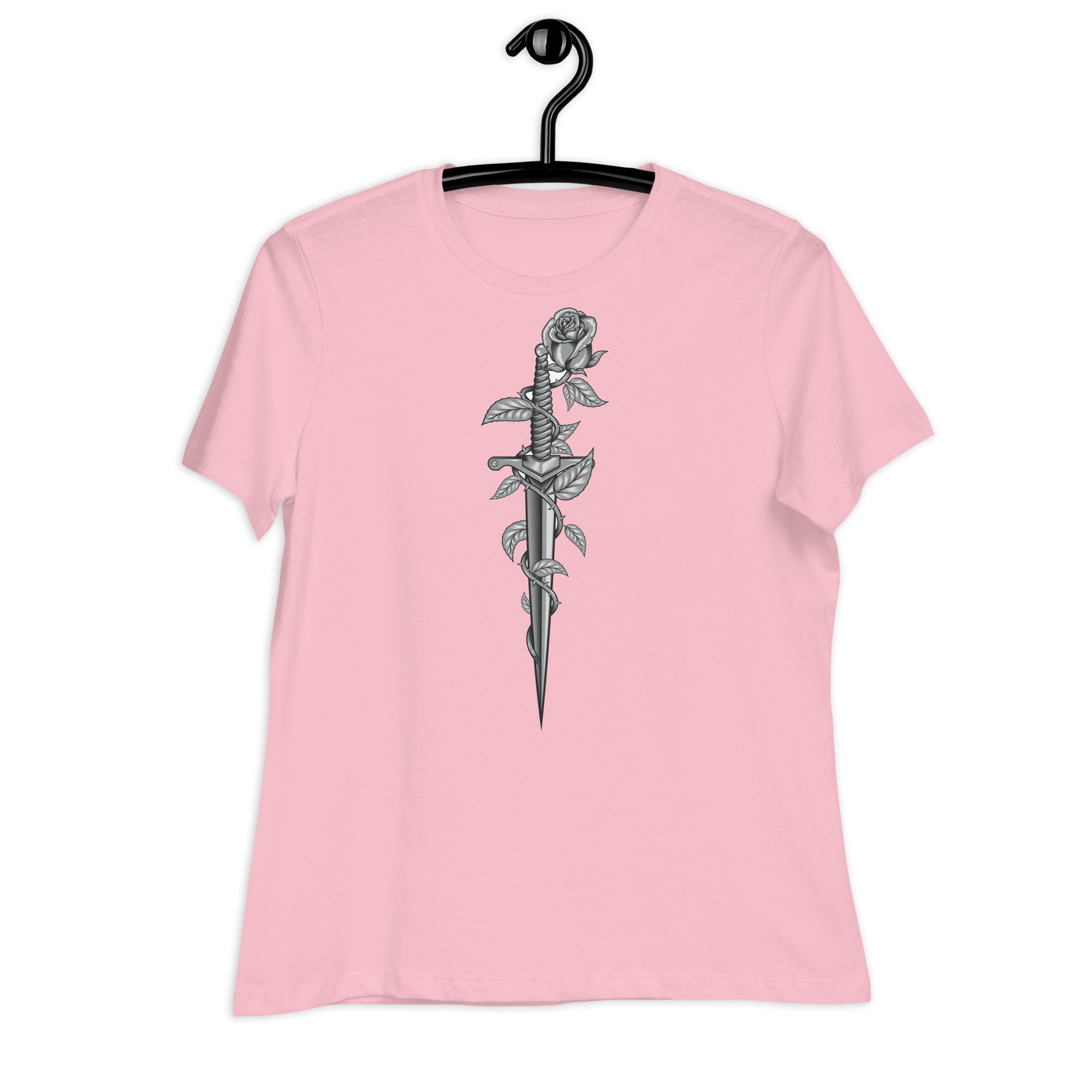 Women's Relaxed T-Shirt- Flower Print