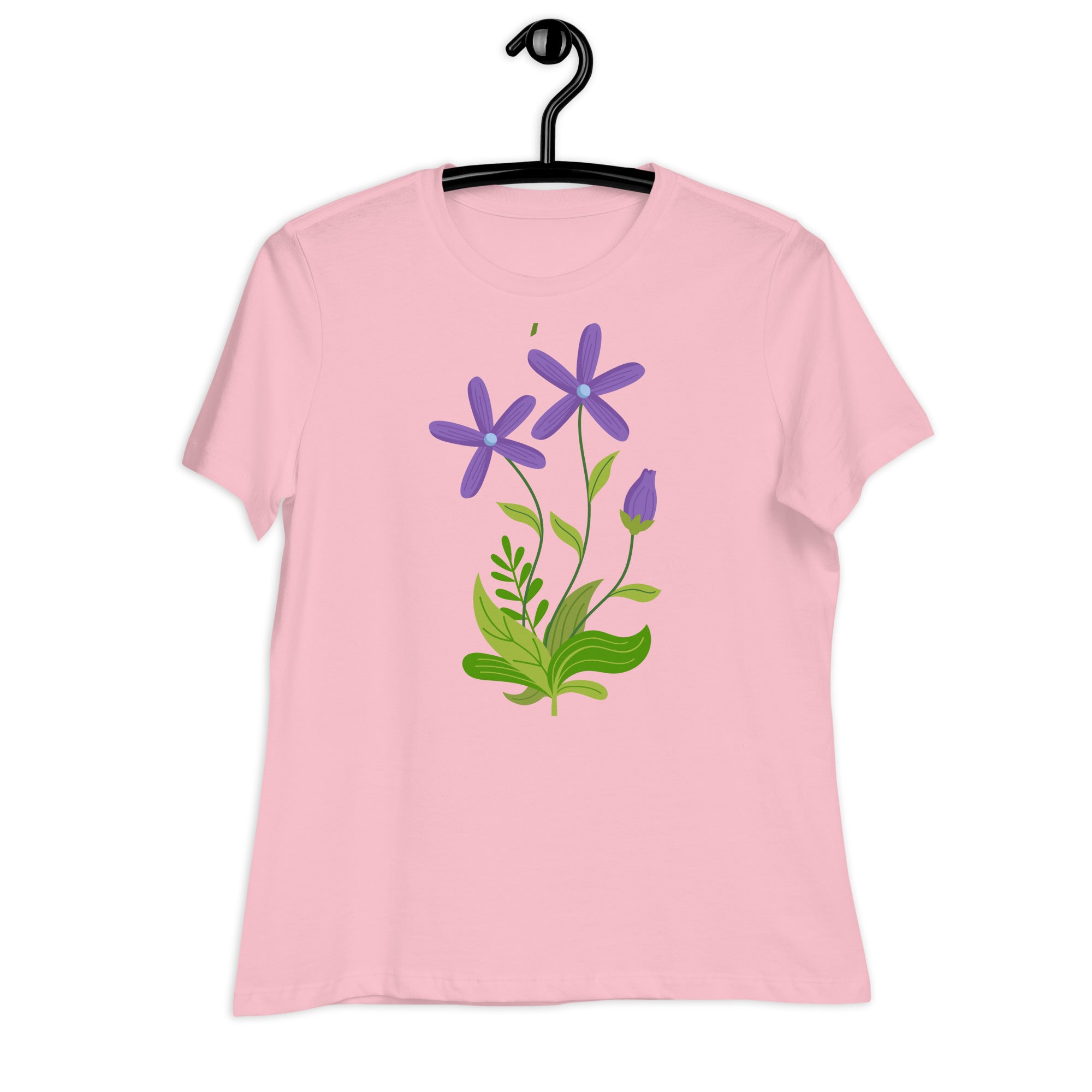 Women's Relaxed T-Shirt- Flower Print