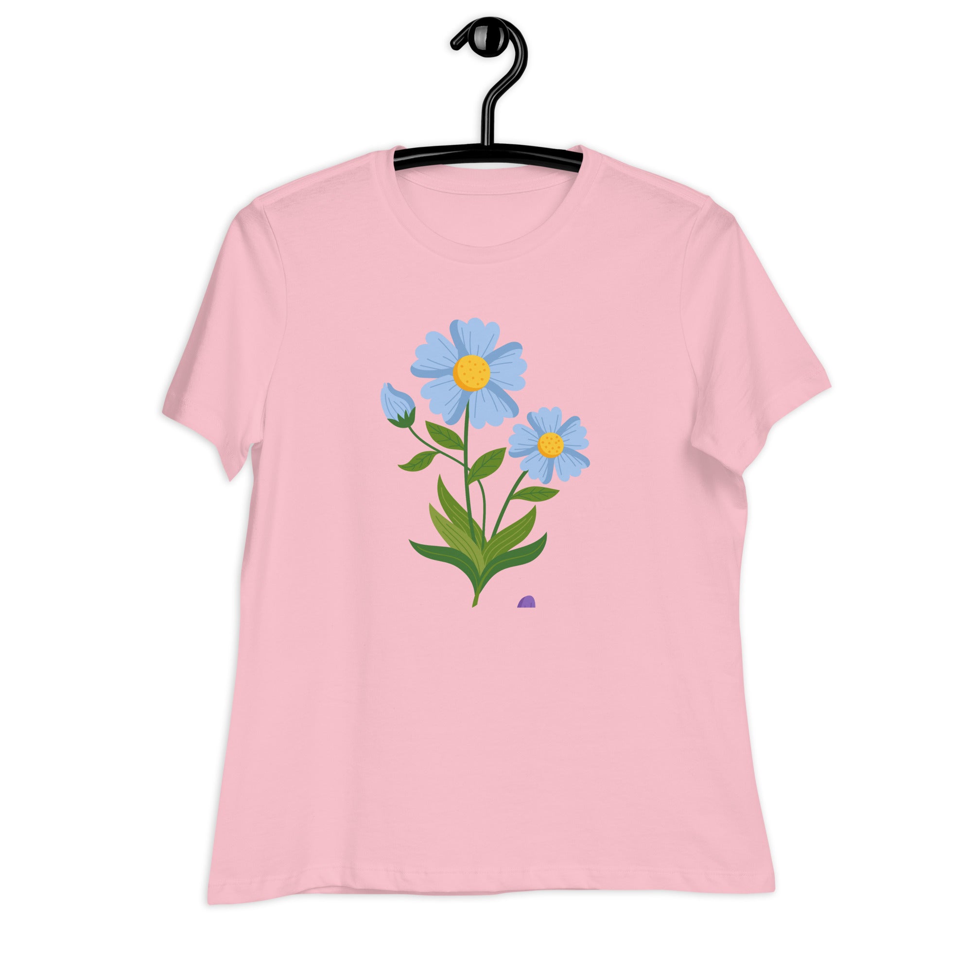 Women's Relaxed T-Shirt- Flower Print