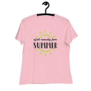 Women's Relaxed T-Shirt- Summer Season Print