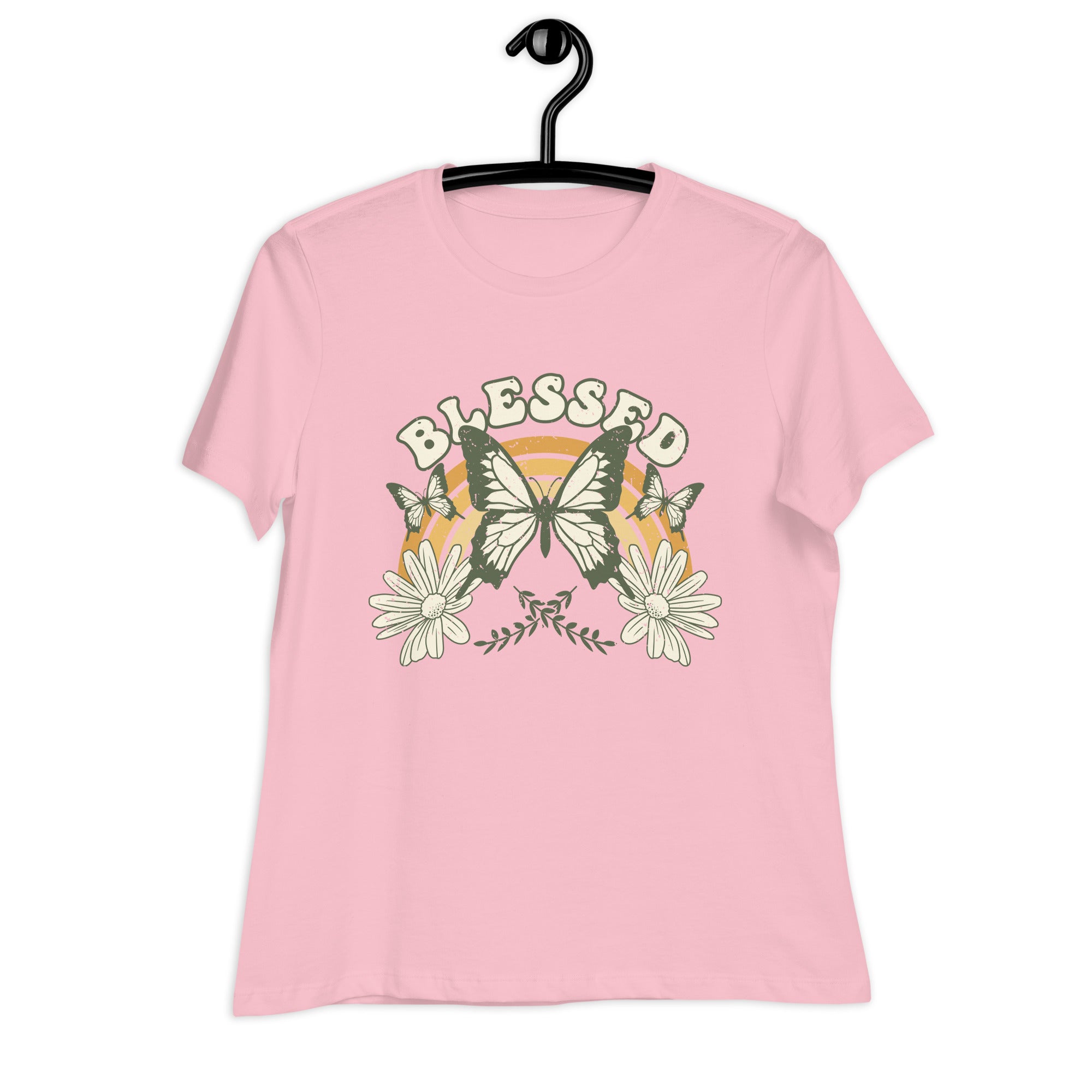 Women's Relaxed T-Shirt- Butterfly Print