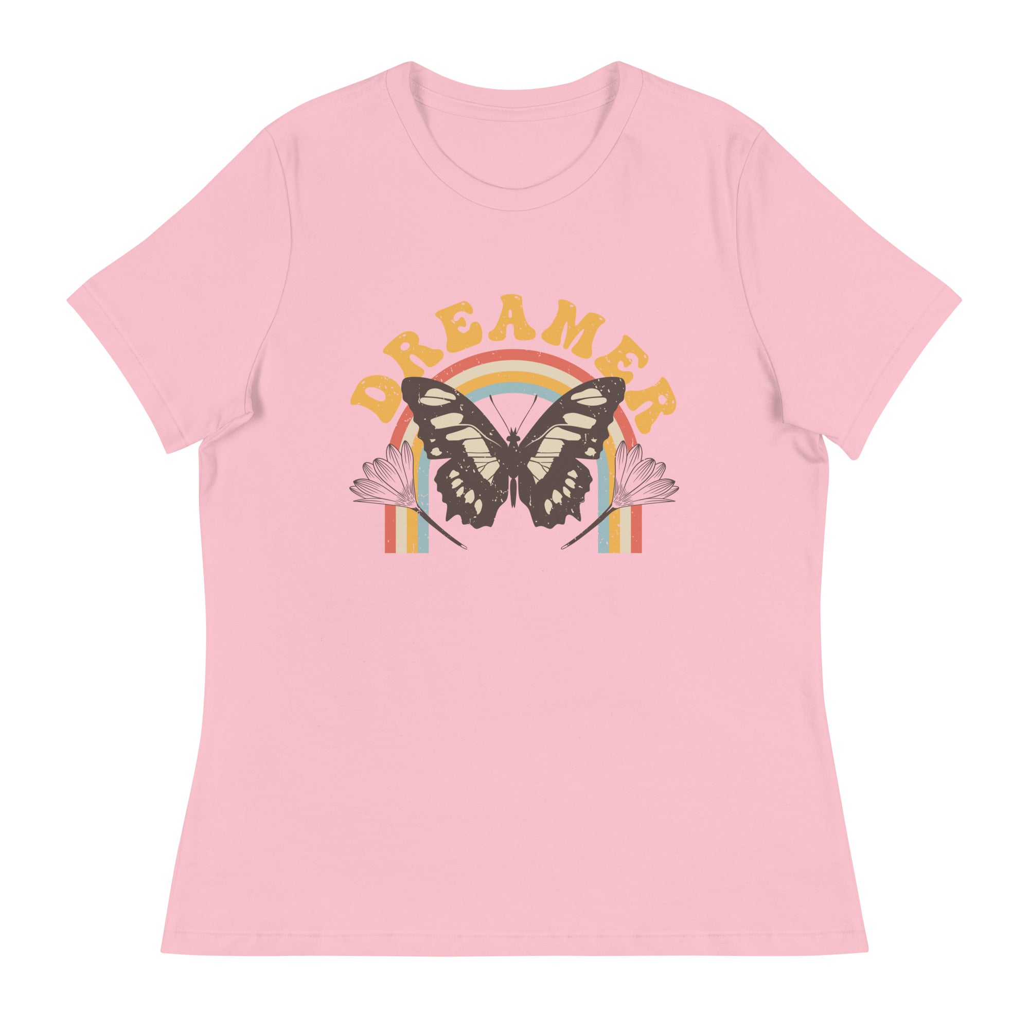 Women's Relaxed T-Shirt- Butterfly Print