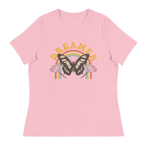 Women's Relaxed T-Shirt- Butterfly Print