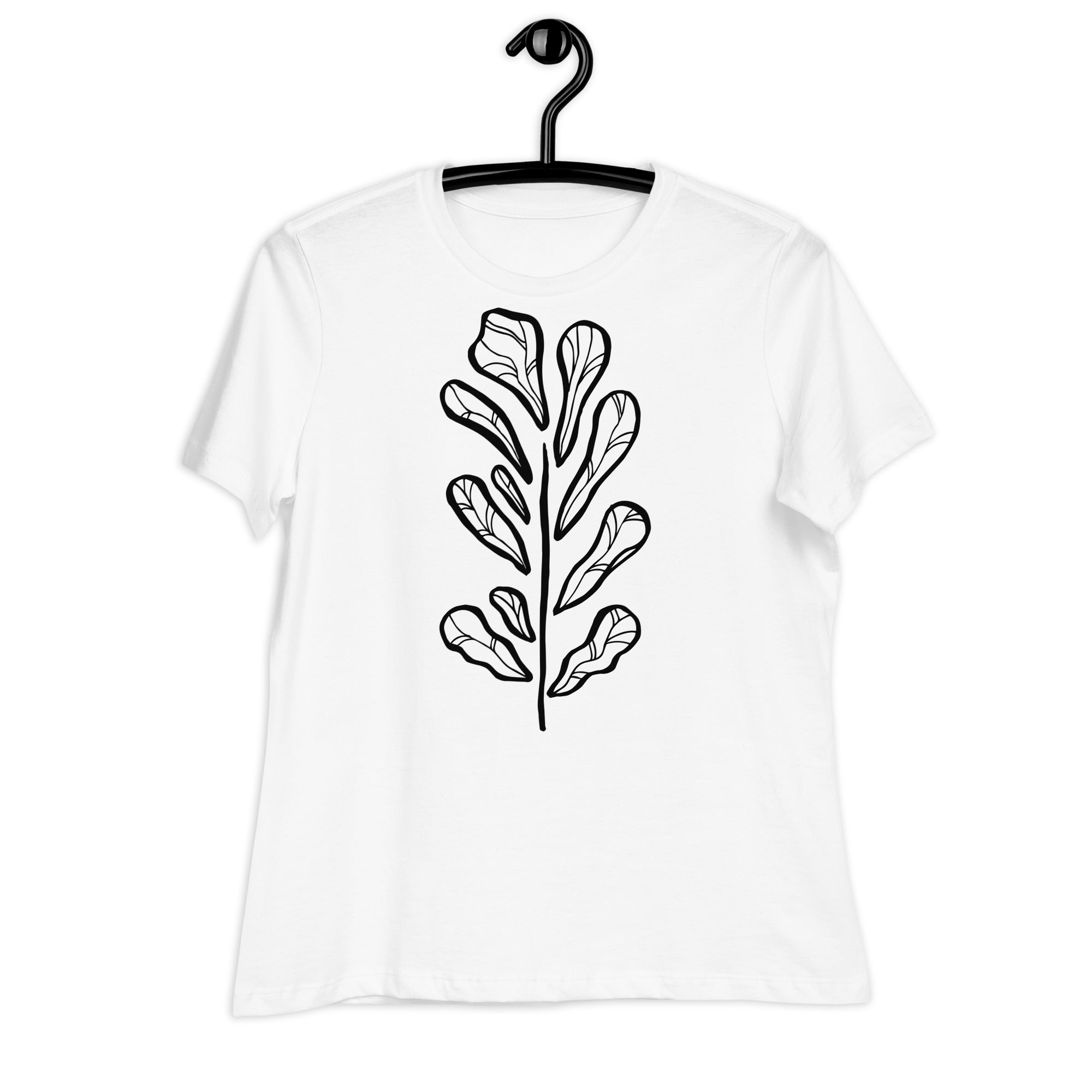 Women's Relaxed T-Shirt- Flower Print