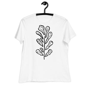 Women's Relaxed T-Shirt- Flower Print