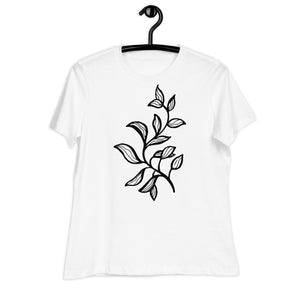 Women's Relaxed T-Shirt- Flower Print