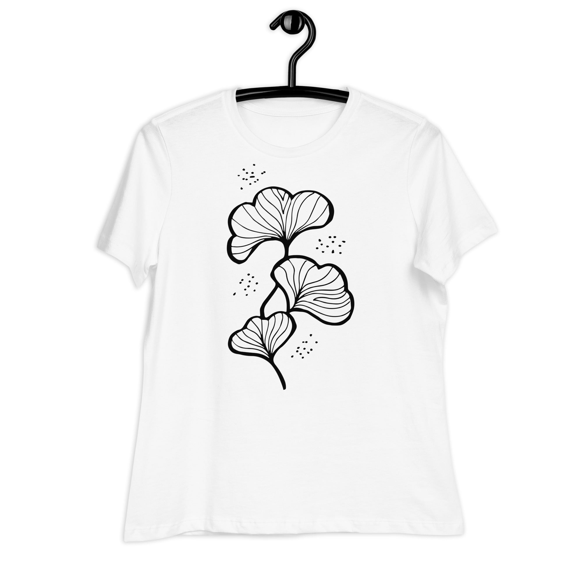 Women's Relaxed T-Shirt- Flower Print