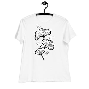 Women's Relaxed T-Shirt- Flower Print