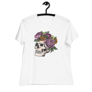 Women's Relaxed T-Shirt- Skull Print