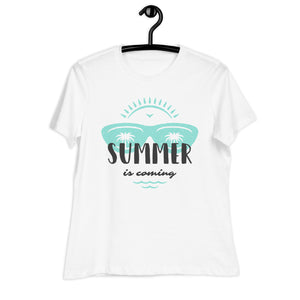 Women's Relaxed T-Shirt- Summer Season Print