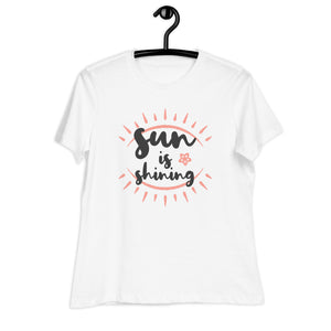 Women's Relaxed T-Shirt- Daily life Quote Print