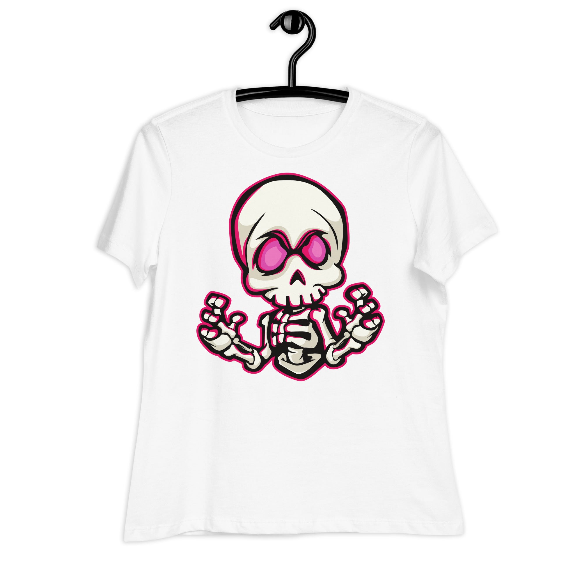 Women's Relaxed T-Shirt- Skull Print