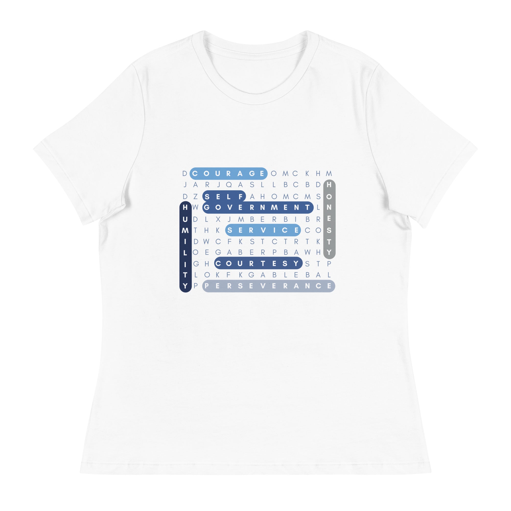 Women's Relaxed T-Shirt- Word Search Puzzles