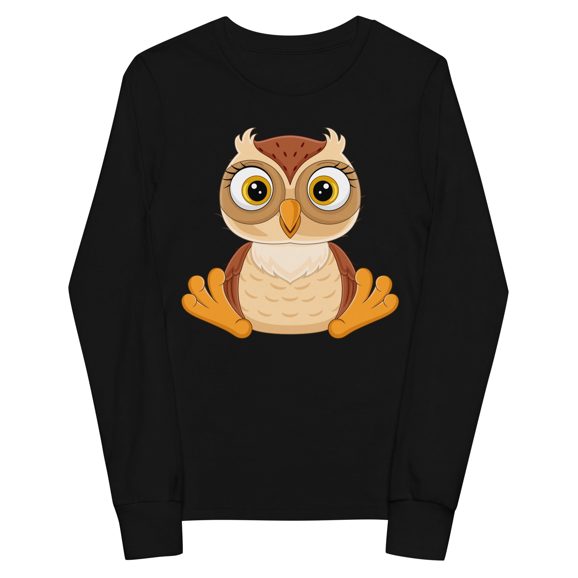 Youth long sleeve tee- Classic Cute owl print