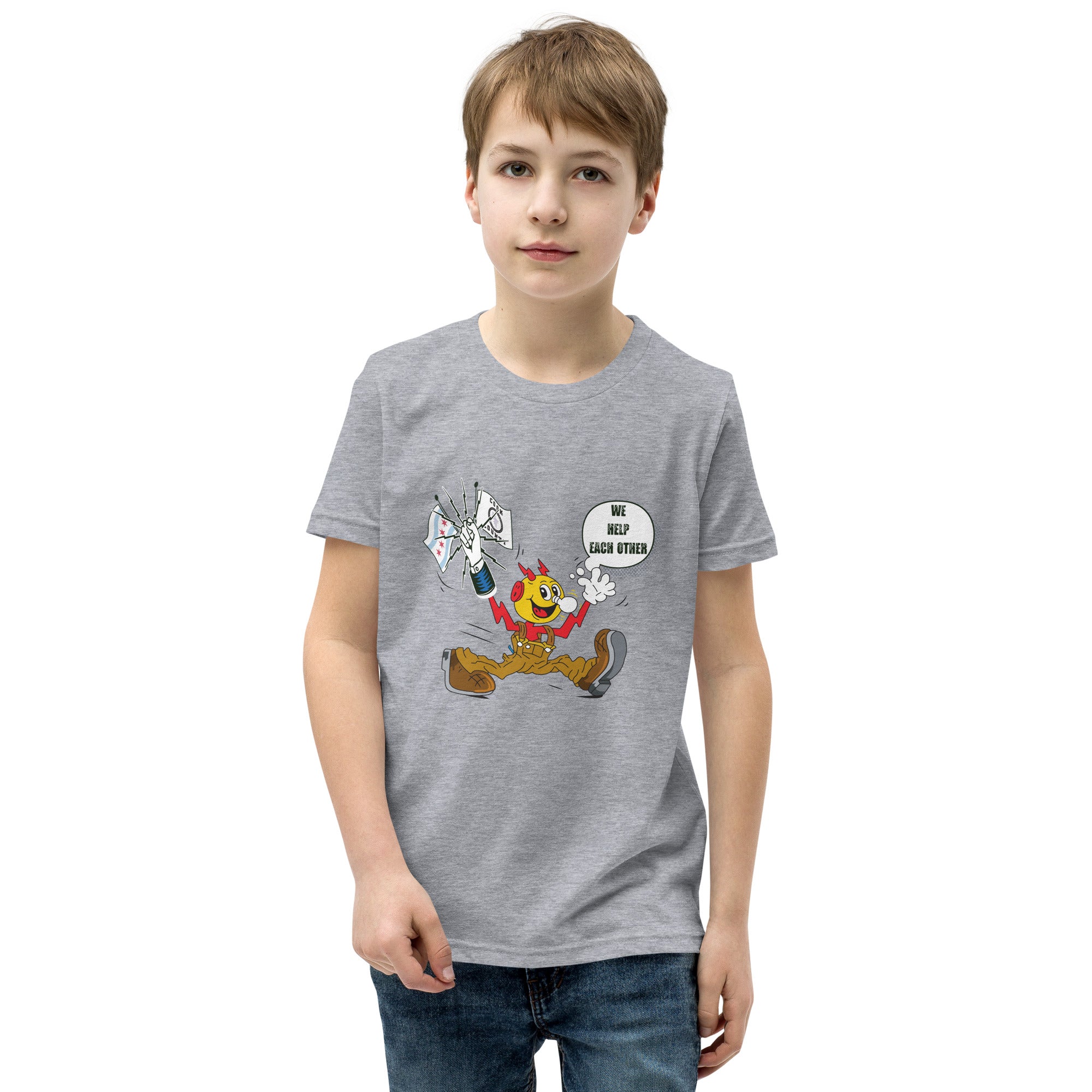 Youth Short Sleeve T-Shirt- Kilowatt emoji