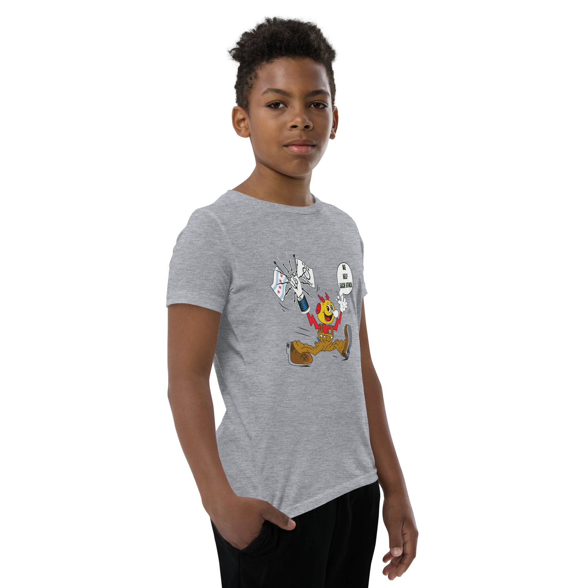 Youth Short Sleeve T-Shirt- Kilowatt emoji