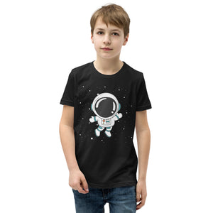 Youth Short Sleeve T-Shirt- Astronaut cartoon print