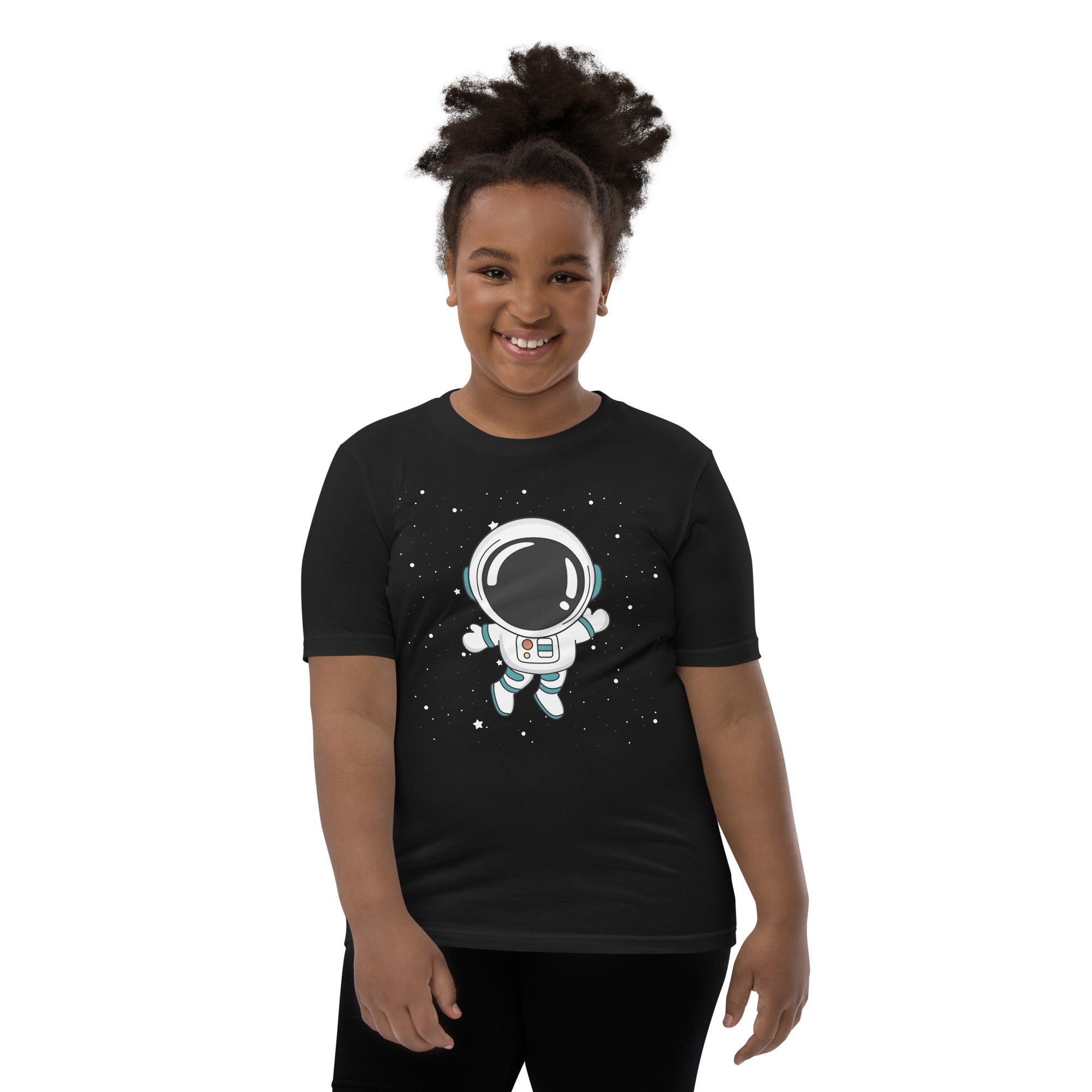 Youth Short Sleeve T-Shirt- Astronaut cartoon print