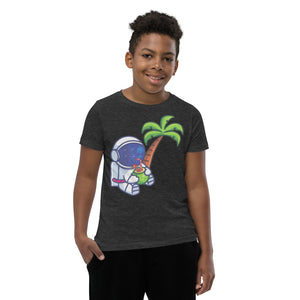 Youth Short Sleeve T-Shirt- Astronaut cartoon print