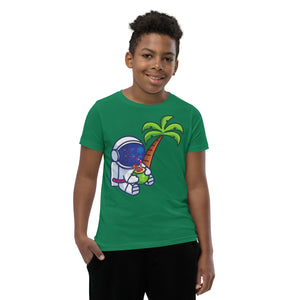 Youth Short Sleeve T-Shirt- Astronaut cartoon print