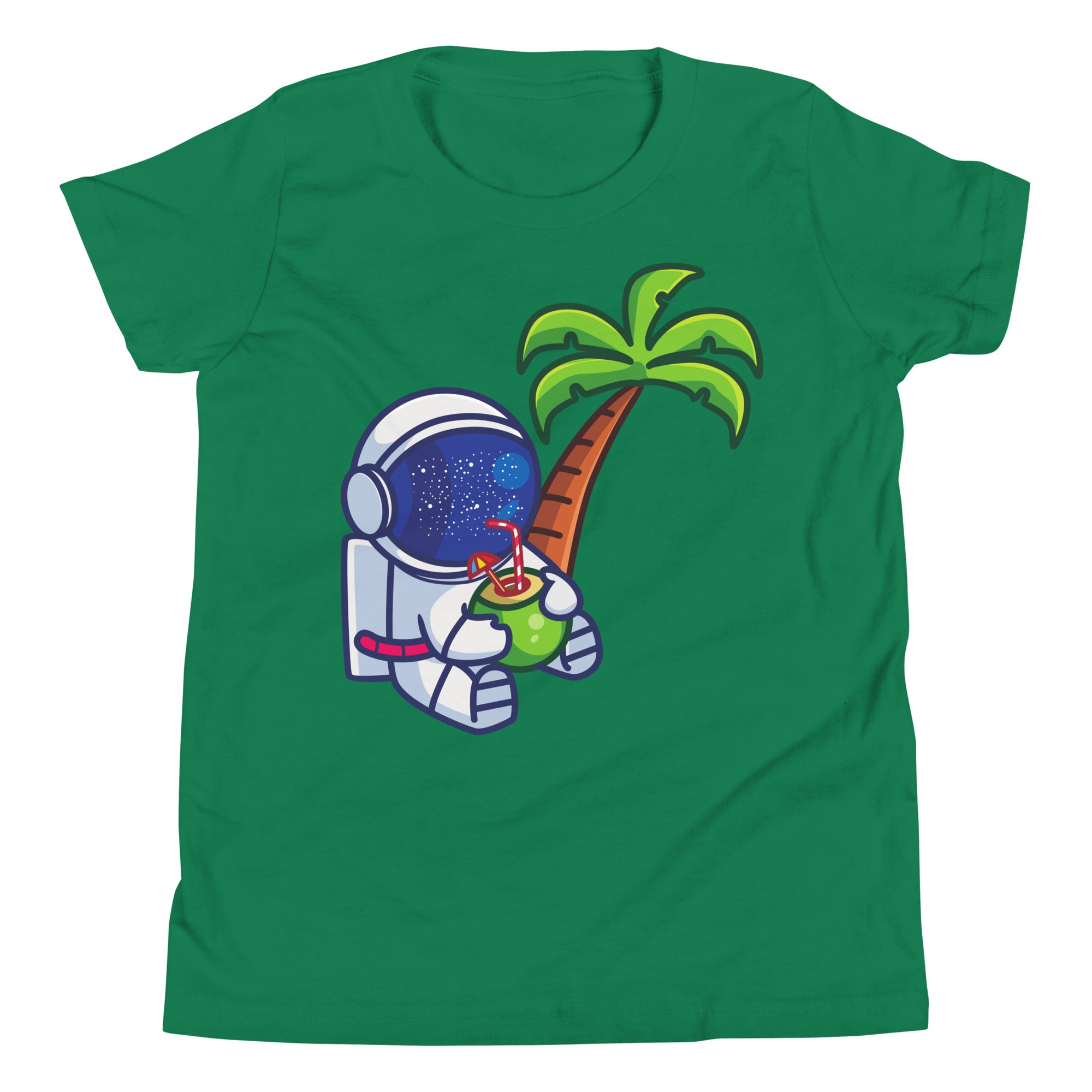 Youth Short Sleeve T-Shirt- Astronaut cartoon print