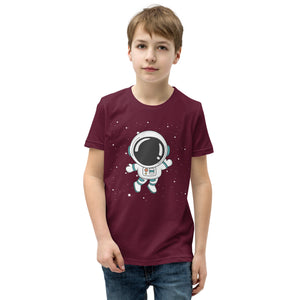 Youth Short Sleeve T-Shirt- Astronaut cartoon print