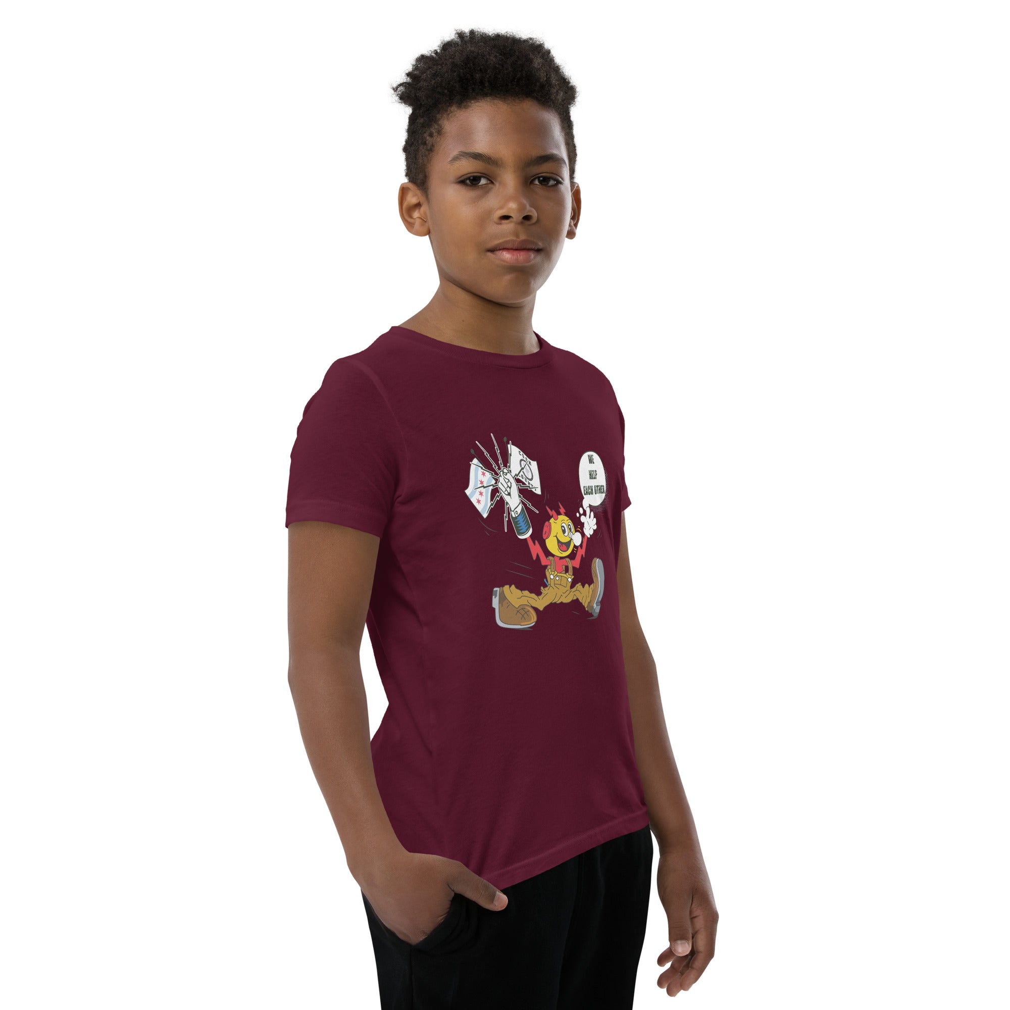 Youth Short Sleeve T-Shirt- Kilowatt emoji