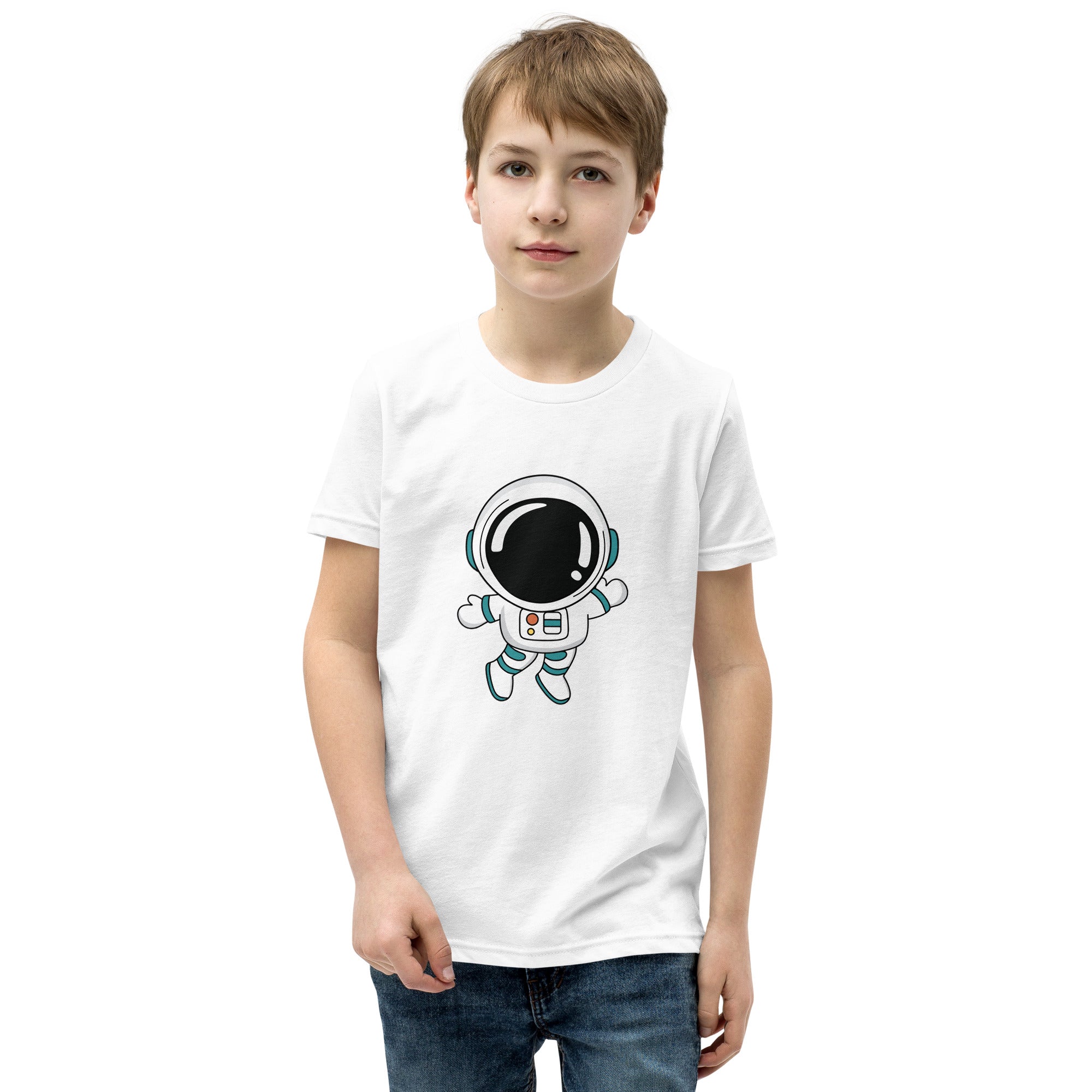 Youth Short Sleeve T-Shirt- Astronaut cartoon print